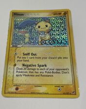 Pokemon Card - Minun EX Deoxys 41/107 Reverse HOLO Stamped