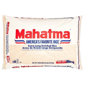 Mahatma Enriched Extra Long Grain White Rice 20 lb Bag - Picture 1 of 6