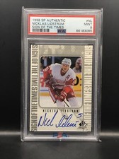 1998-99 SP Authentic Sign of the Times Nicklas Lidstrom #NL Auto PSA 9