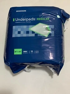 McKesson Underpads Regular 30" x 36" Moderate Absorbency 10 Count UPMD3036 - Picture 1 of 2