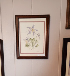 Original Watercolor Painting "WORKS BY FLO" Signed-Mat/Frame/Glass- 8" X 10" - Picture 1 of 9