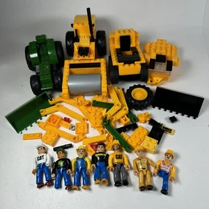 Mega Bloks Lot Cat Roadbuildng John Deere Farm Tractor Figures Incomplete Read - Picture 1 of 13