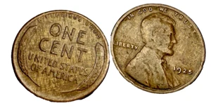 1925 & 1926 Wheat 1c Mixed Alloy “Woody” Lamination Error Pair ~ Nice! ~ P70 - Picture 1 of 2