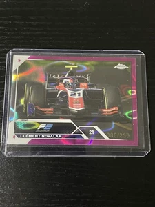 2023 Topps Chrome F1 Clément Novalak Fuchsia Lava Refractor /250 F2 Cars #139 - Picture 1 of 2