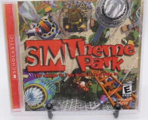 SIM THEME PARK PC CD-ROM GAME FOR WIN 95/98, 2000 ELECTRONIC ARTS, SCHOLASTIC - Picture 1 of 2