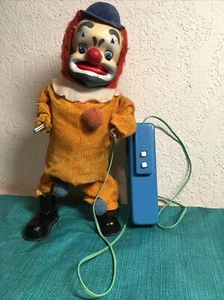 1960's BATTERY OPERATED HAPPY N SAD MAGIC FACE CLOWN TOY - Picture 1 of 12