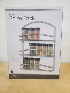 Euro Spice Rack, Pantry Storage, 3 TIER Wall-Mounted - Picture 1 of 2