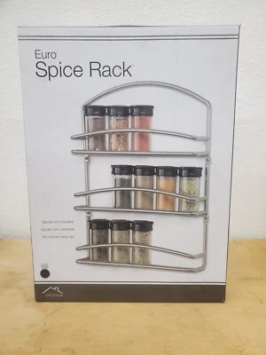 Euro Spice Rack, Pantry Storage, 3 TIER Wall-Mounted - Image 1 of 2