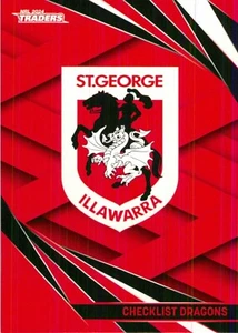 2024 St George Illawarra Dragons NRL TLA Traders Card - Team Logo - Bild 1 von 3