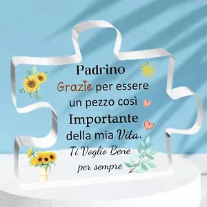 Padrino Targhe e Cartelli Decorativi Acrilico Placca Ornamenti Uomini Regali Fes - Foto 1 di 10