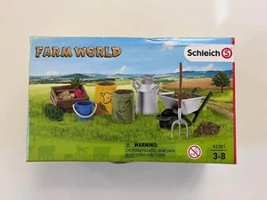 Schleich 42301 Feeding & Cleaning Farm Animals Set New - Picture 1 of 4