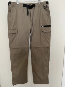 BC Clothing Pants/ShortsMens Cargo Convertible XL x 34 Khaki Hiking Fishing New - Picture 1 of 15