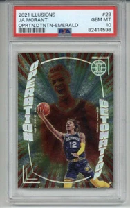 2021 PANINI ILLUSIONS OPERATION DETONATION EMERALD #29 JA MORANT PSA 10 LOW POP - Picture 1 of 2