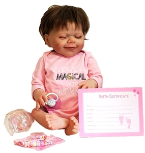 Reborn Sleeping Baby Doll Lifelike 18 Inch Girl Realistic Newborn Soft Vinyl NEW - Picture 1 of 14