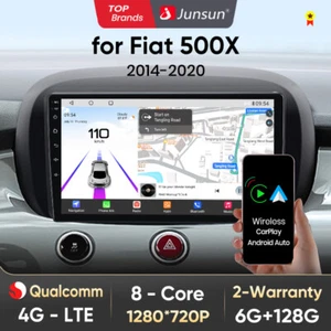 DAB+128GB Android 14 Para Fiat 500X 2014-20 Carplay Radio Coche GPS SAT NAVI Estéreo - Imagen 1 de 14