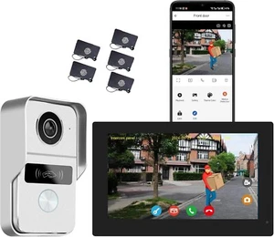 Videocitofono Campanello 7/10 Pollici Wifi 2 Fili Sistema Videocitofono per Domestico - Foto 1 di 7