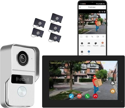 7/10Inch Wifi 2 Wire Intercom Door Bell Video Intercom System for Home Doorphone - Image 1 of 4