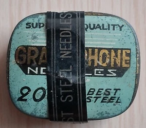 Original Old Vintage Japan Gramophone Tin Needle Box. 200 - Picture 1 of 5