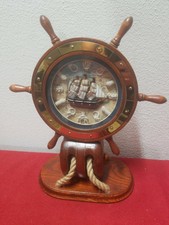 Ships Wheel Decor Wood Rope Knots Model maritime Nautical