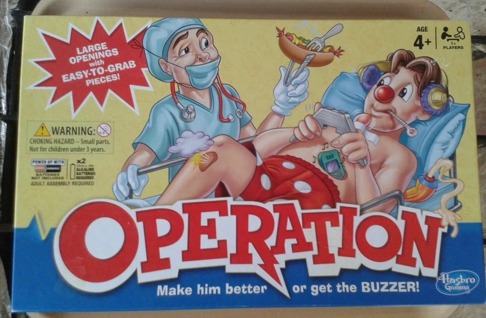 OPERATION WITH EASY TO GRAB PIECES GREAT BOARD GAME BY HASBRO COMPLETE VGC - Image 1 of 1