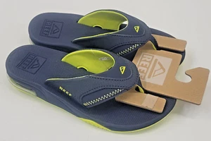 Reef Kids Fanning Lime Navy 1 - Picture 1 of 4