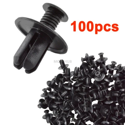 100pcs Bumper Fender Clips for 8mm Hole Kia Sportage Forte Koup Spectra Spectra5 - Image 1 of 4