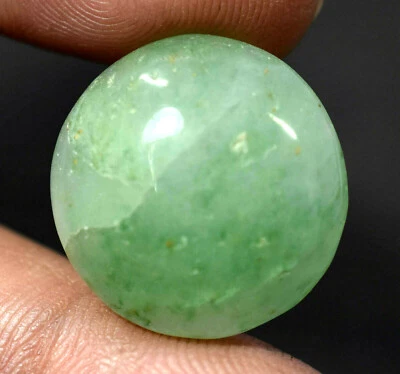 Rarest Cabochon 23.55 Ct Natural Green Aventurine Quartz Semi-Precious Gemstone - Image 1 of 3