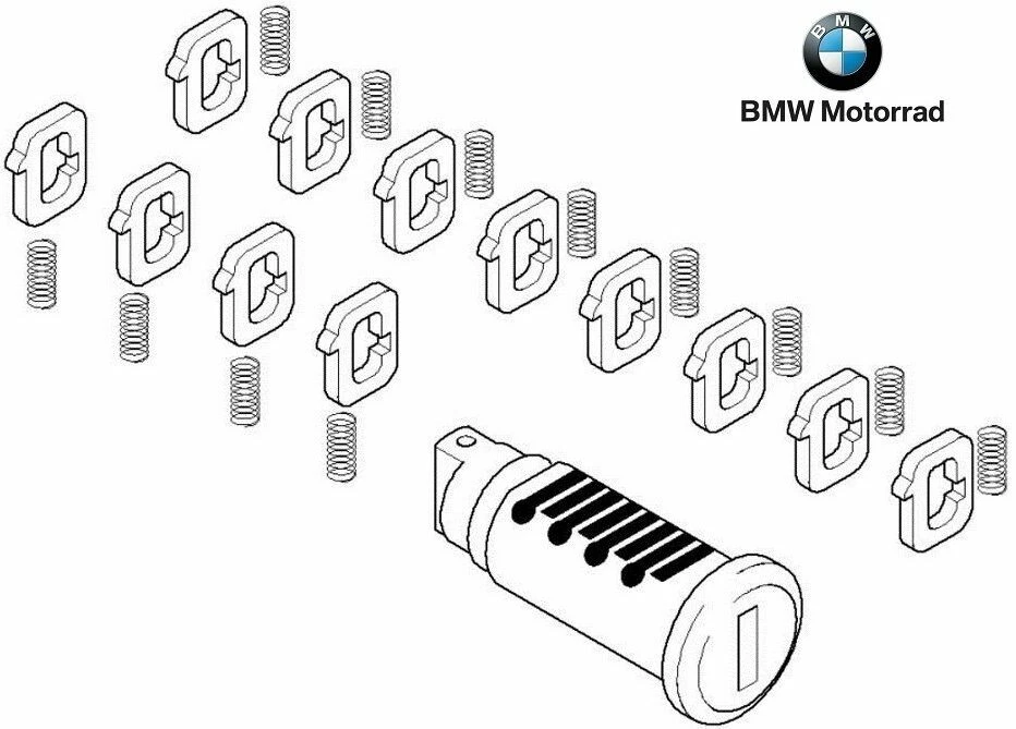 Cerradura codificable BMW cilindro de cierre Topcase Tour maleta de sistema 51257698204  - Imagen 1 de 1