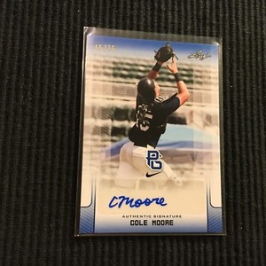 2017 LEAF PERFECT GAME SHOWCASE #BA-CM1 COLE MOORE *BLUE AUTO #15/15*