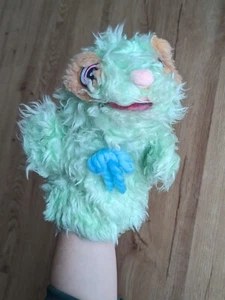 Vintage 80er Tierspielzeug plus GRÜNES MONSTER HANDPUPPE süßer Kerl 10 Zoll - Bild 1 von 17