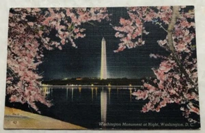 Cartolina Monumento a Washington di notte, Washington, DC (Y2) - Foto 1 di 2