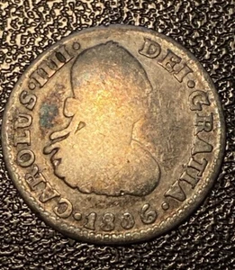 1806 1/2 Reale TH Mexico .903 Silver Carlos IIII Nice Early Bust American Coin - Picture 1 of 9