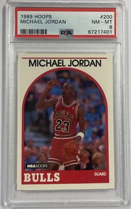1989 HOOPS MICHAEL JORDAN #200 PSA 8 NM-MT - Picture 1 of 2