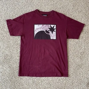 The Hundreds T-Shirt Size M Red Bomb Graphic Cotton Short Sleeve Crewneck Mens - Picture 1 of 9