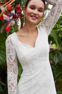 New David's Bridal Wedding dress. Lace. With dress bag. - Picture 1 of 6
