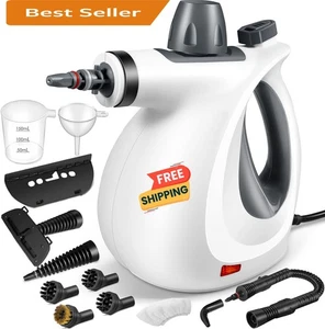 Limpiador a vapor natural multisuperficie de mano presurizado con 12 accesorios, - Picture 1 of 10