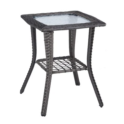 Indoor Outdoor Side Table Garden Patio End Table Weather Resistant for Lawn Yard - Image 1 of 4