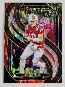 2024 Panini Select #113 Drake Maye Red & Blue Prizm Shock - Picture 1 of 2