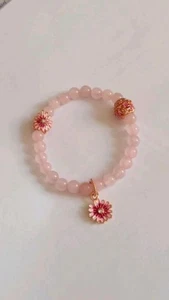 Armband Rosenquarz Howlith 17 cm - Bild 1 von 3