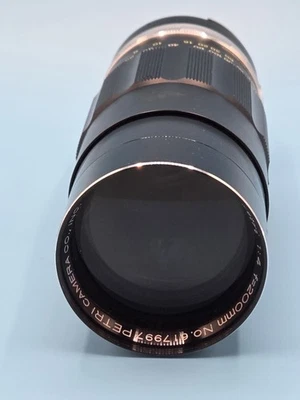 Lente teleobjetivo para cámara automática Petri 1:4 F200 mm C.C Foto 1 de 4