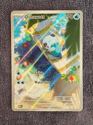 2025 Pokemon - Oshawott, Illustration Rare #105/086 White Flare - Image 1 of 2