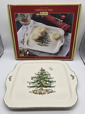 Spode Christmas Tree Sculpted Square Serving Tray 12.5in NEW - Image 1 of 4