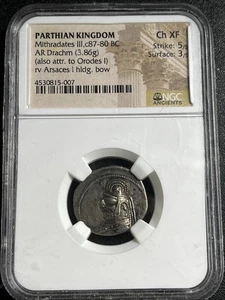 Casa rodante Arsaces I Hldg arco antiguo reino de Parthian Mithras III, c.87-80 aC - Imagen 1 de 7