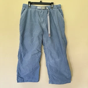 Gramicci Belted Relaxed Cropped Women M Pants Climbing Hiking VTG 90s USA Blue - Picture 1 of 11