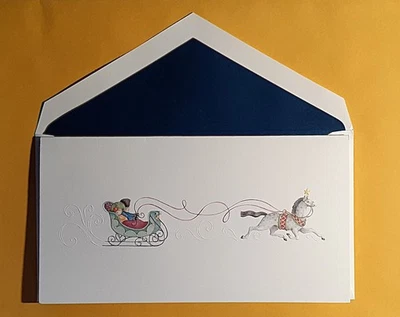 10 Crane & Co William Arthur Sleigh Ride White Cards, Please Read Description - Image 1 of 4