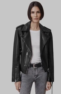 ALLSAINTS Balfern Biker Leather Jacket SIZE 4 BRAND NEW GENUINE RRP £319 #R - Picture 1 of 9