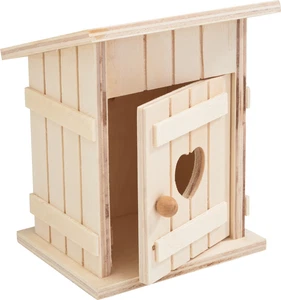 VBS Mini Toilettenhäuschen 8x6x10cm Miniatur WC Toilettenhaus Haus Toilettensitz - Bild 1 von 5