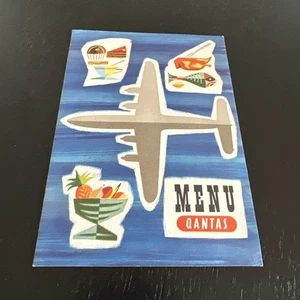 Qantas Vintage Menu Min Circa 1950’s - Picture 1 of 4