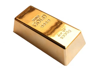 Barra de oro falsa EDOBLUE 1 kg 35 oz lingotes tope de puerta/pisapapeles CAS - Imagen 1 de 6