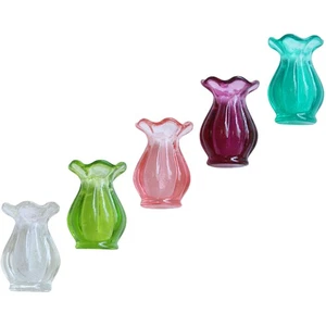 Juego de 5 mini jarrones pequeños jarras decorativas artesanales de flores en miniatura - Imagen 1 de 12